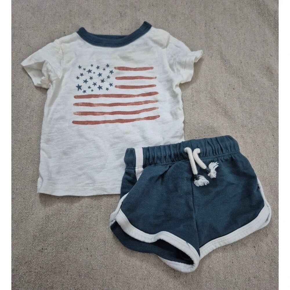 Little co Lauren Conrad 2 piecee stars and stripes outfit size 3 months